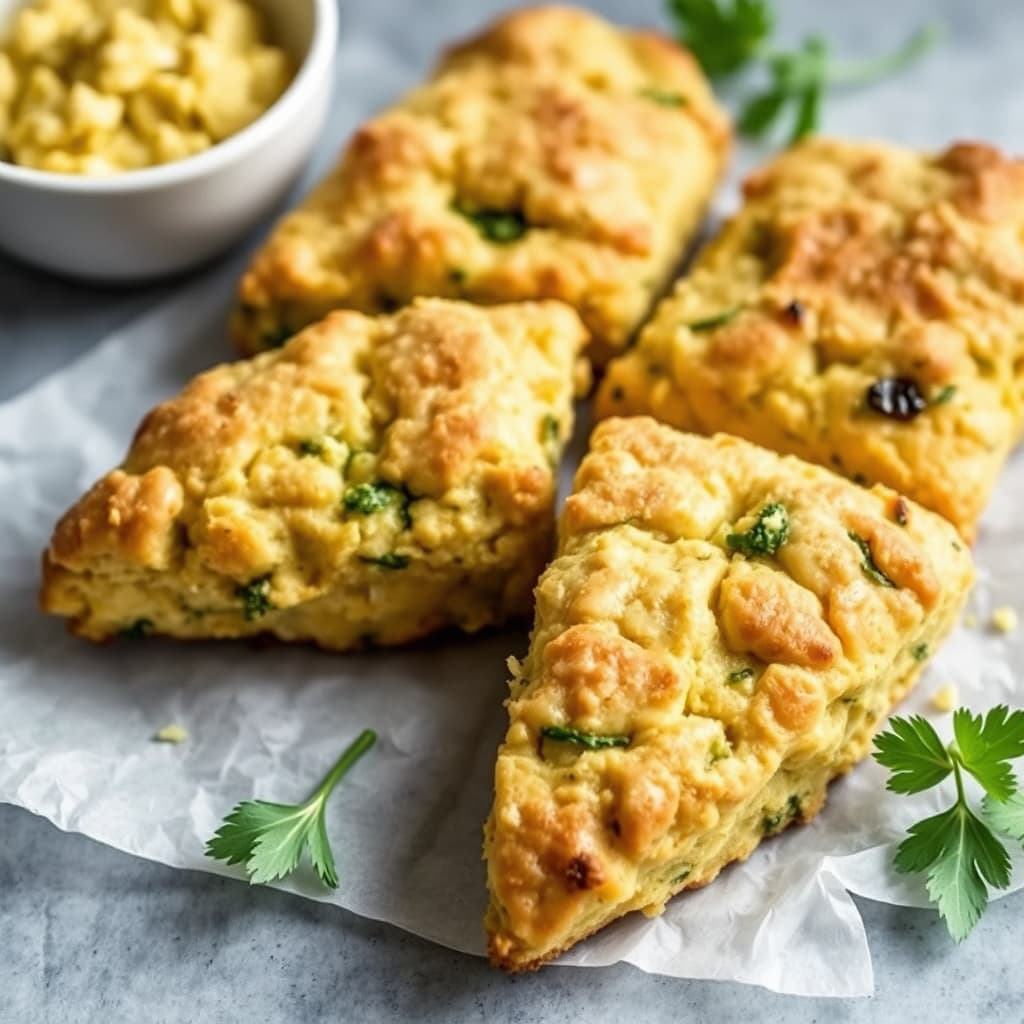 Pesto- og cheddarostscones