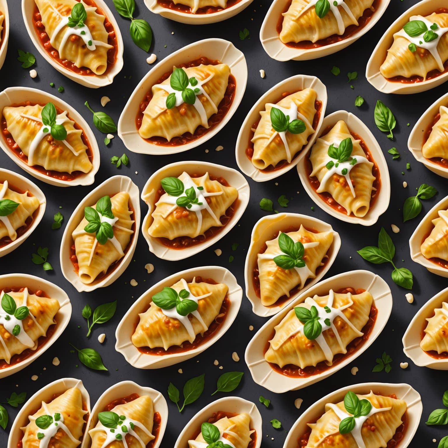 Pierogi-fylte skjell