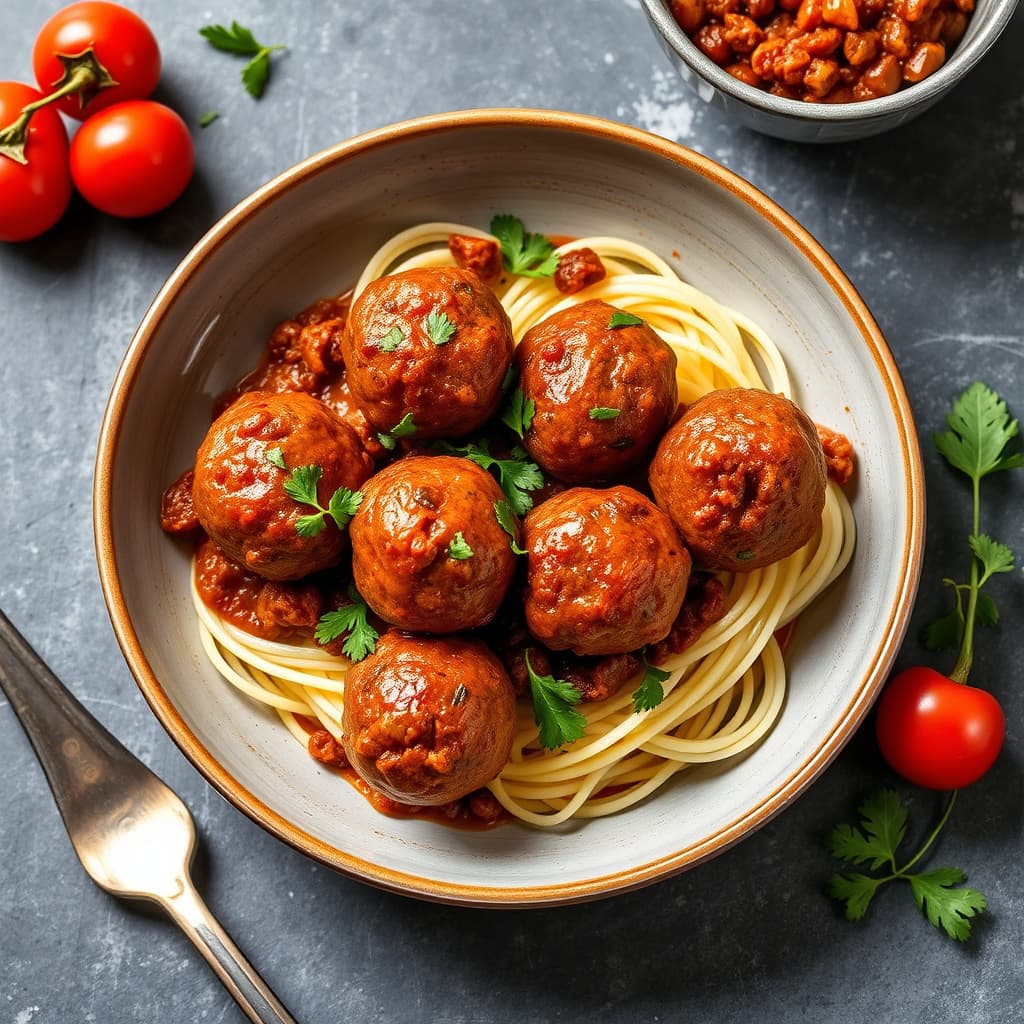 Pimiento-kjøttboller med oliventapenade