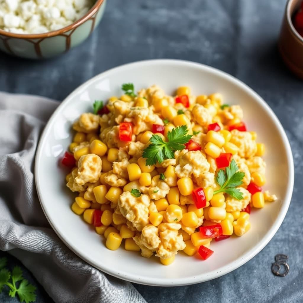 Pimientoost og kremet mais