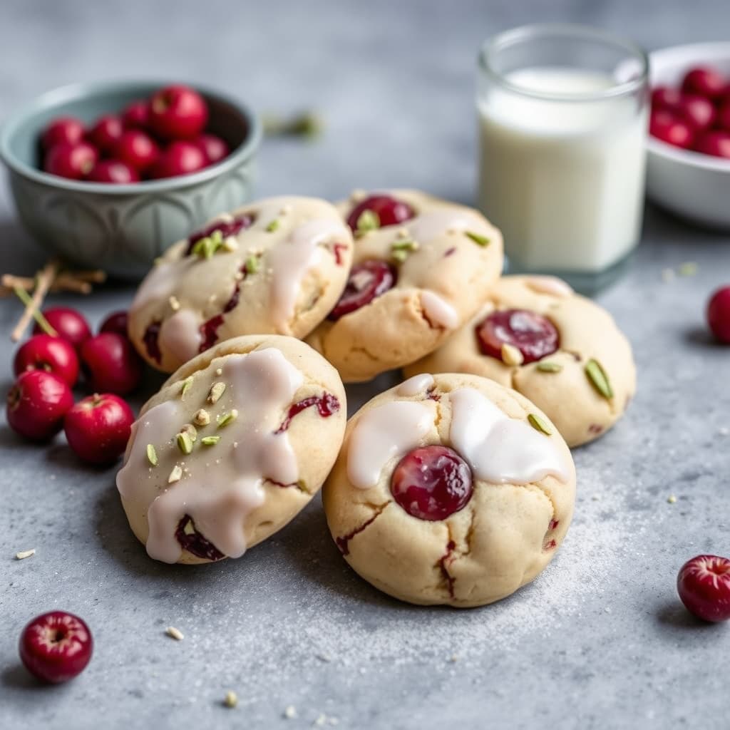 Pistasj- og tranebærkjøleskikkelser