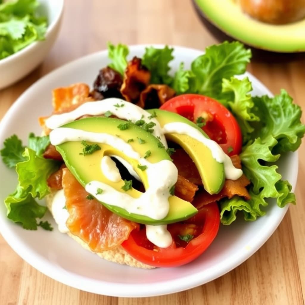 PLAT – Pancetta, salat, avocado og tomat med Romano-aioli