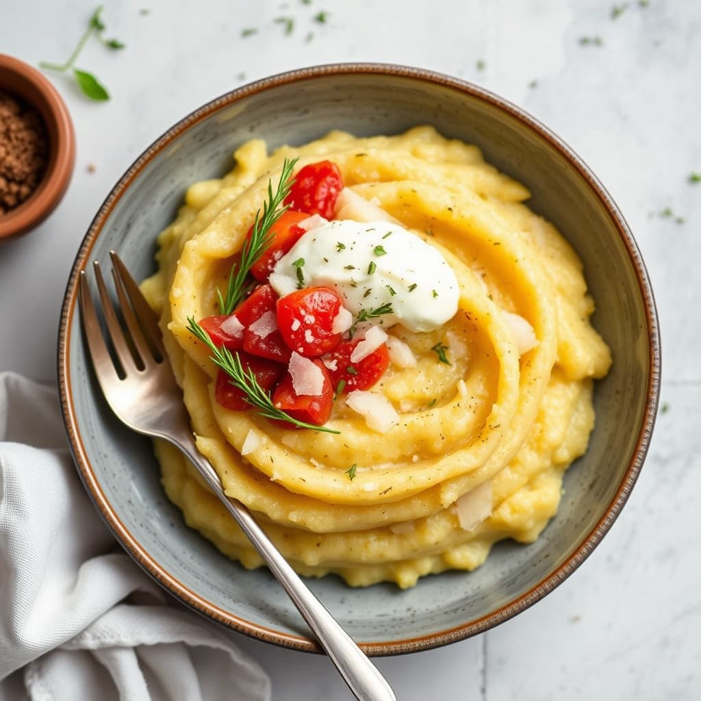 Polenta med mascarpone og parmesan