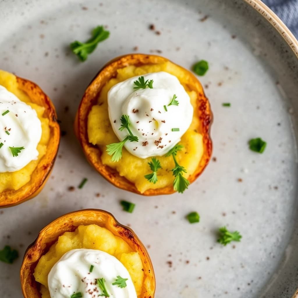 Polentahalvmåner med pisket geitost