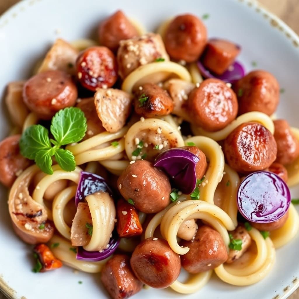 Pølse og radicchio-orecchiette