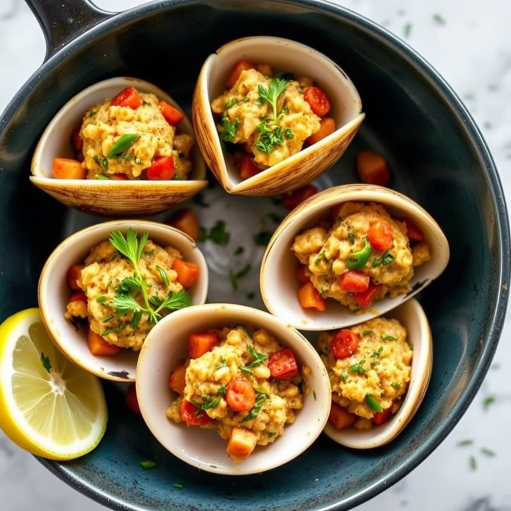 Pølse- og urtestekte kamskjell