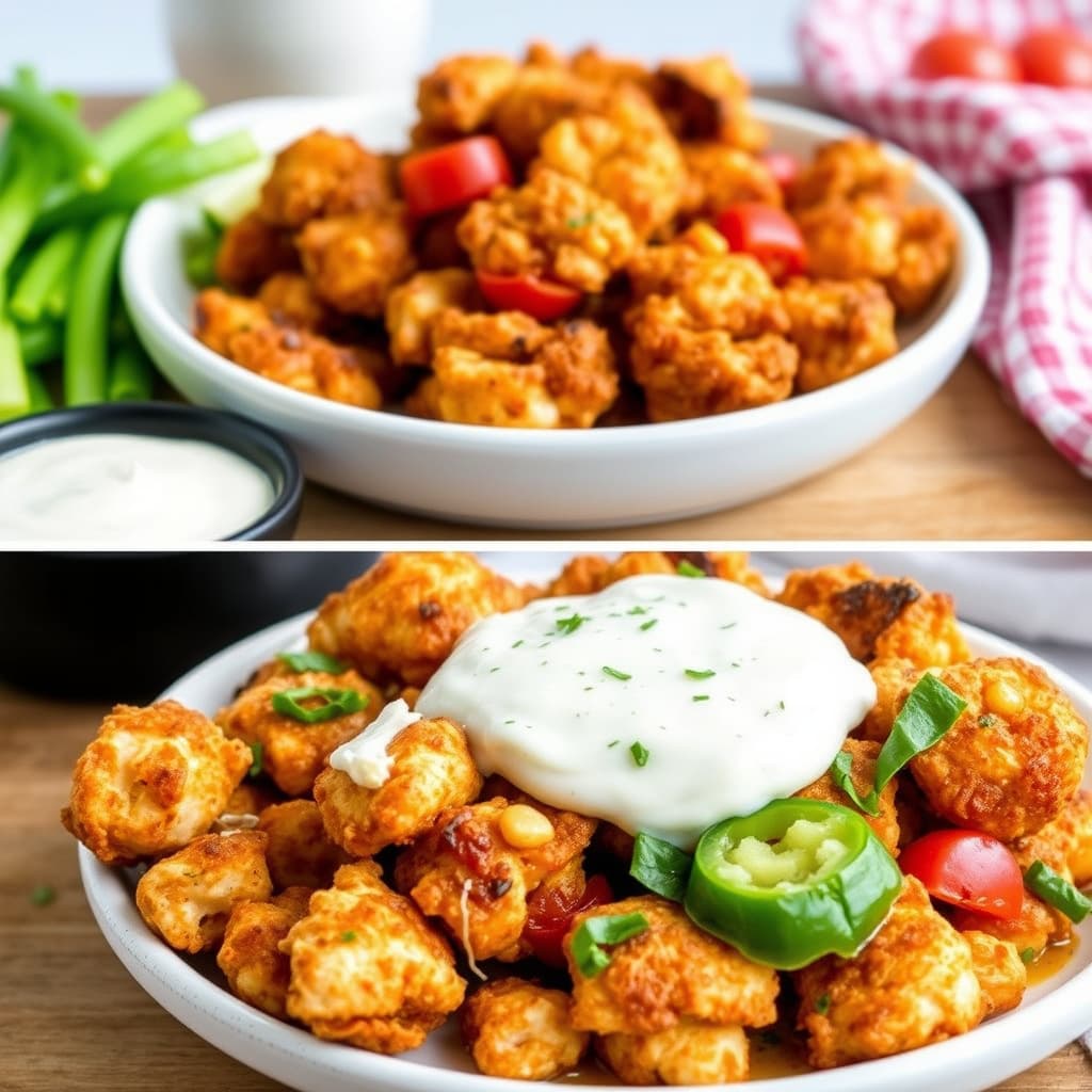 Popcorn Chicken på to måter: sørstatsstil og italiensk stil