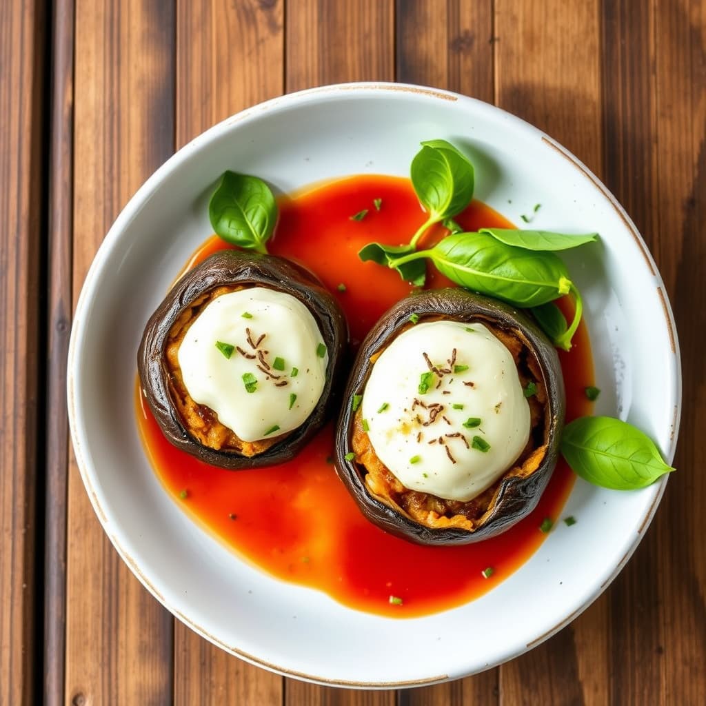 Portobellos fylt med mozzarella