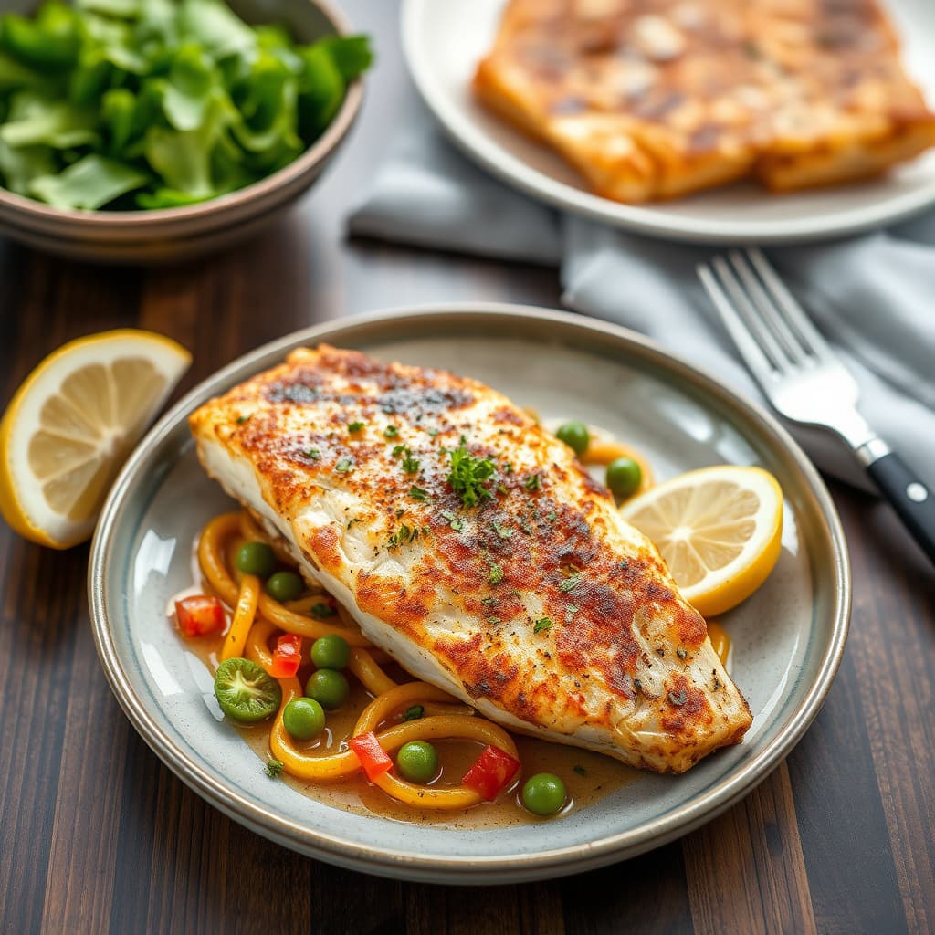 Portugisisk-inspirert stekt hake i panne