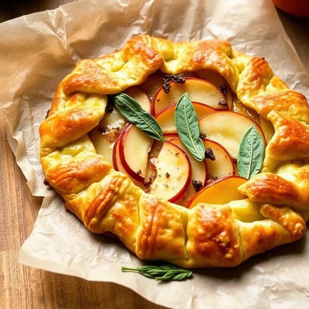 Potet- og eplegalette med salvie