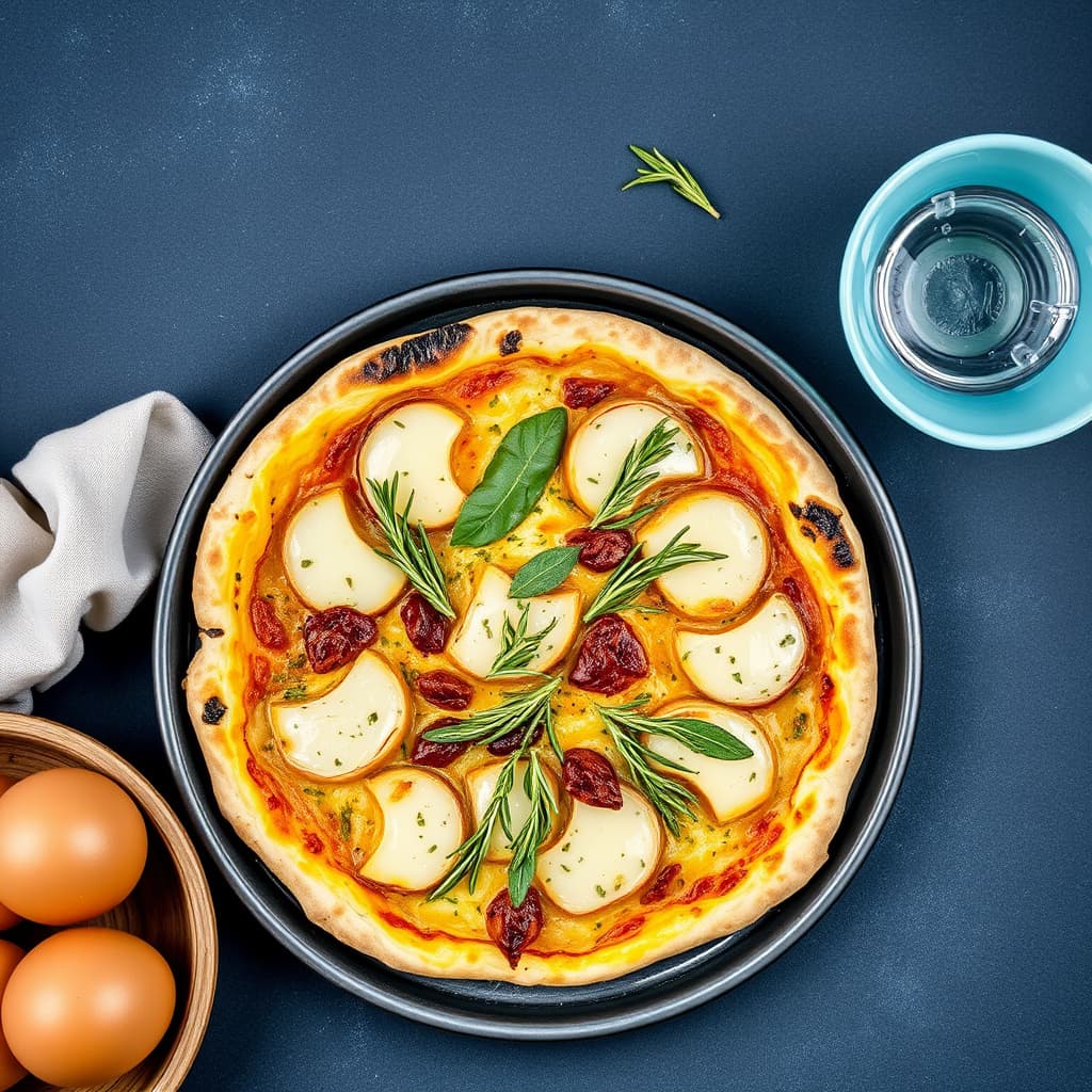 Potet-, salvie- og rosmarinpizza