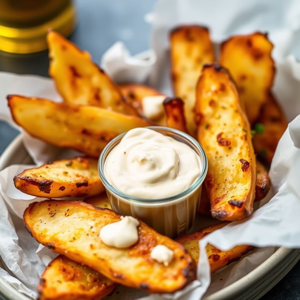 Potetbåter med røykfylt aioli