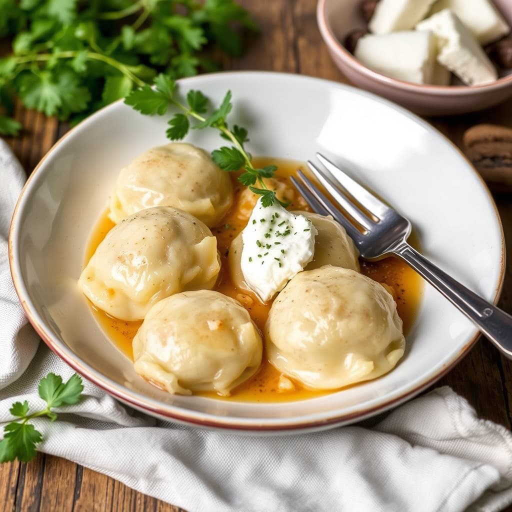 Potetdumplings med geitost