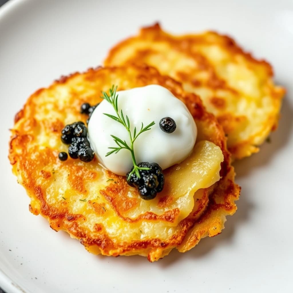 Potetkaker med kaviar