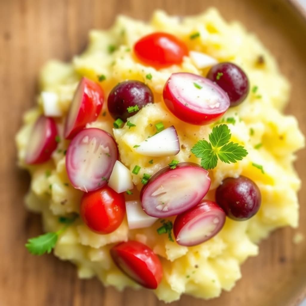 Potetmos og endivesalat