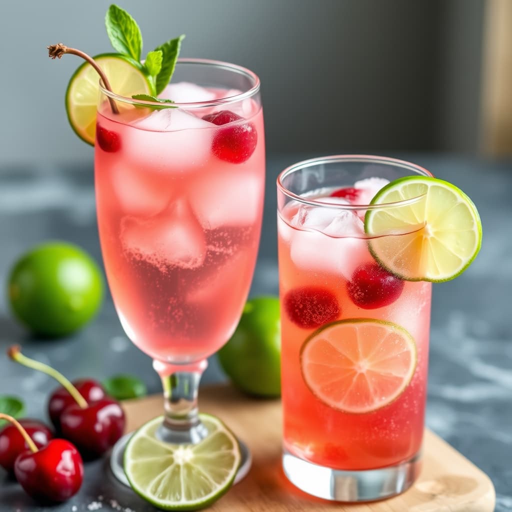 Prikkende kirsebær-lime brus