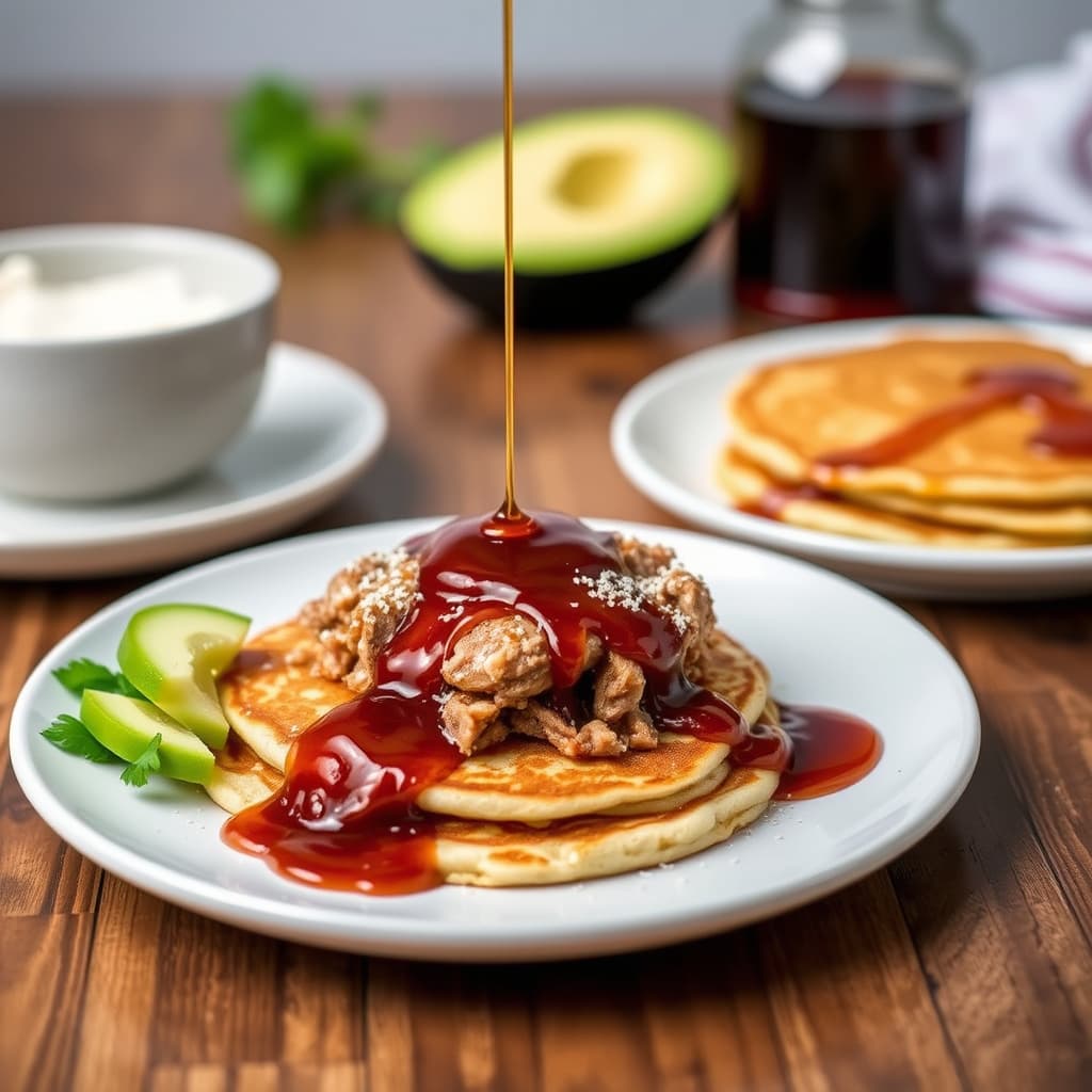 Pulled Pork-pannekaker med JD-sirup