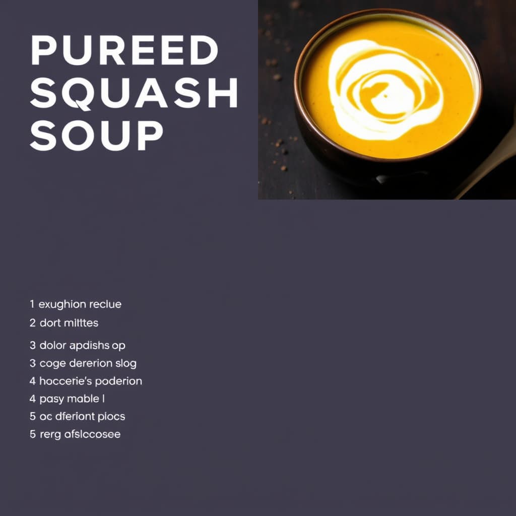 Pureert squashsuppe med mascarpone-sirup