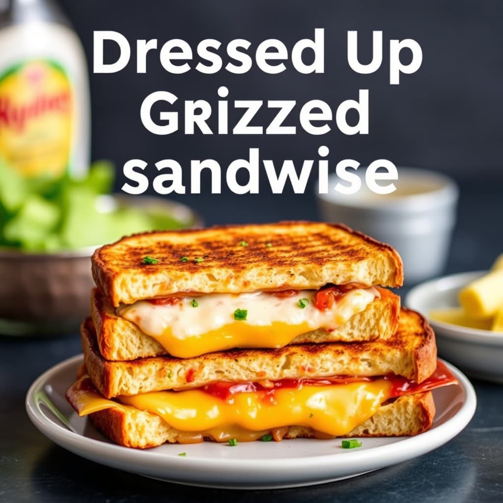 Pyntede grillede ostesmørbrød