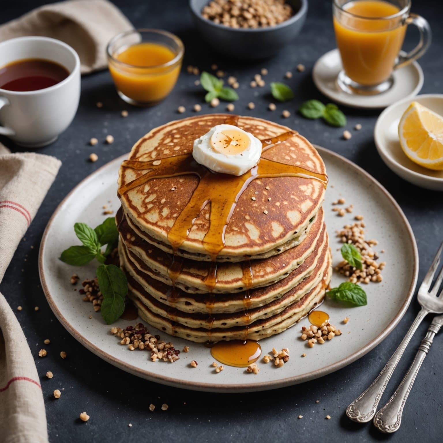 Quinoa- og bokhvete-pannekaker