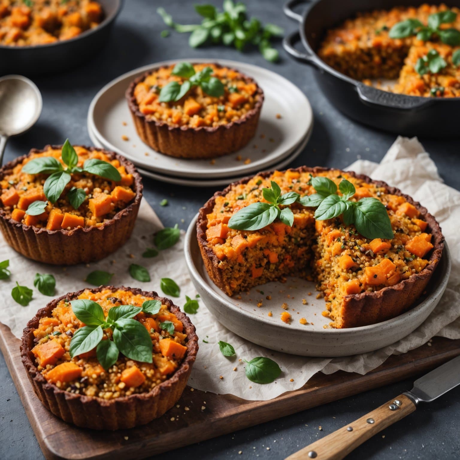 Quinoa- og søtpotetgrateng