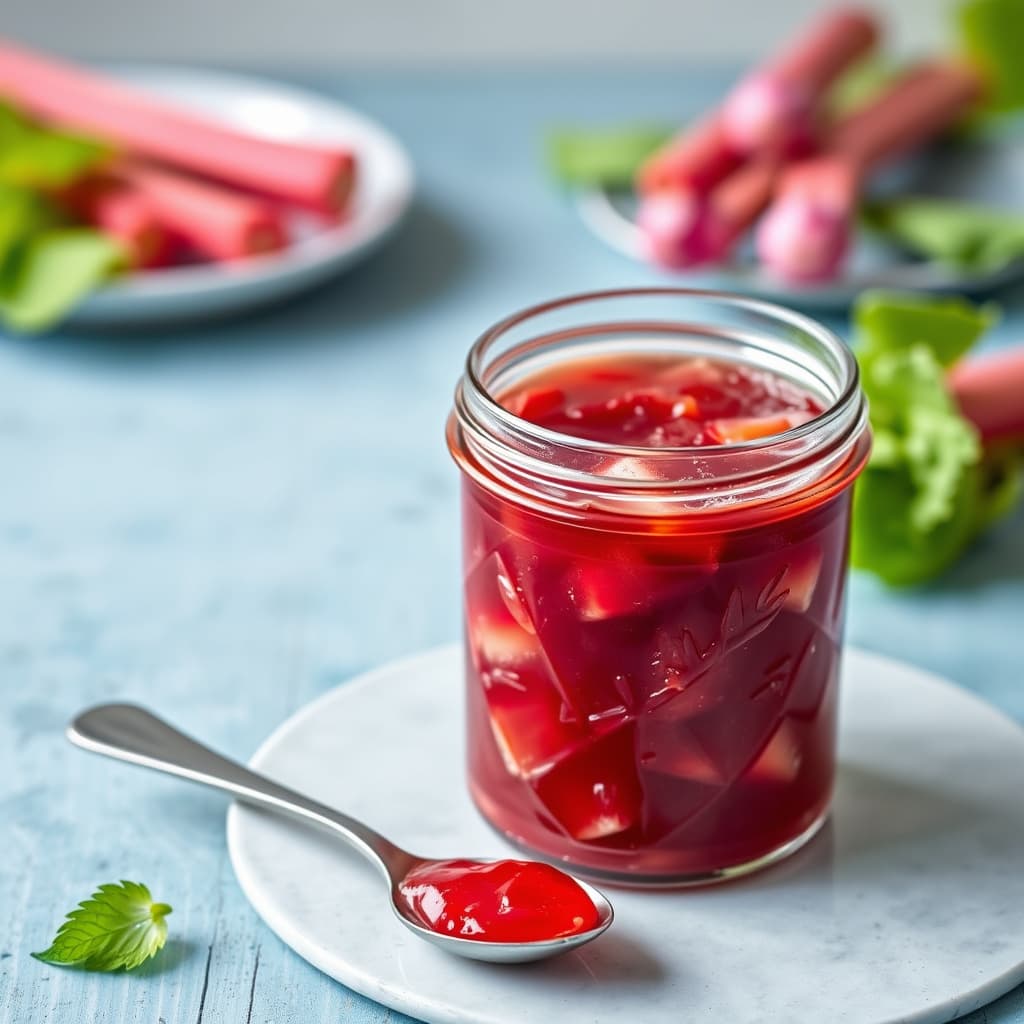 Rabarbra-ingefærsyltetøy