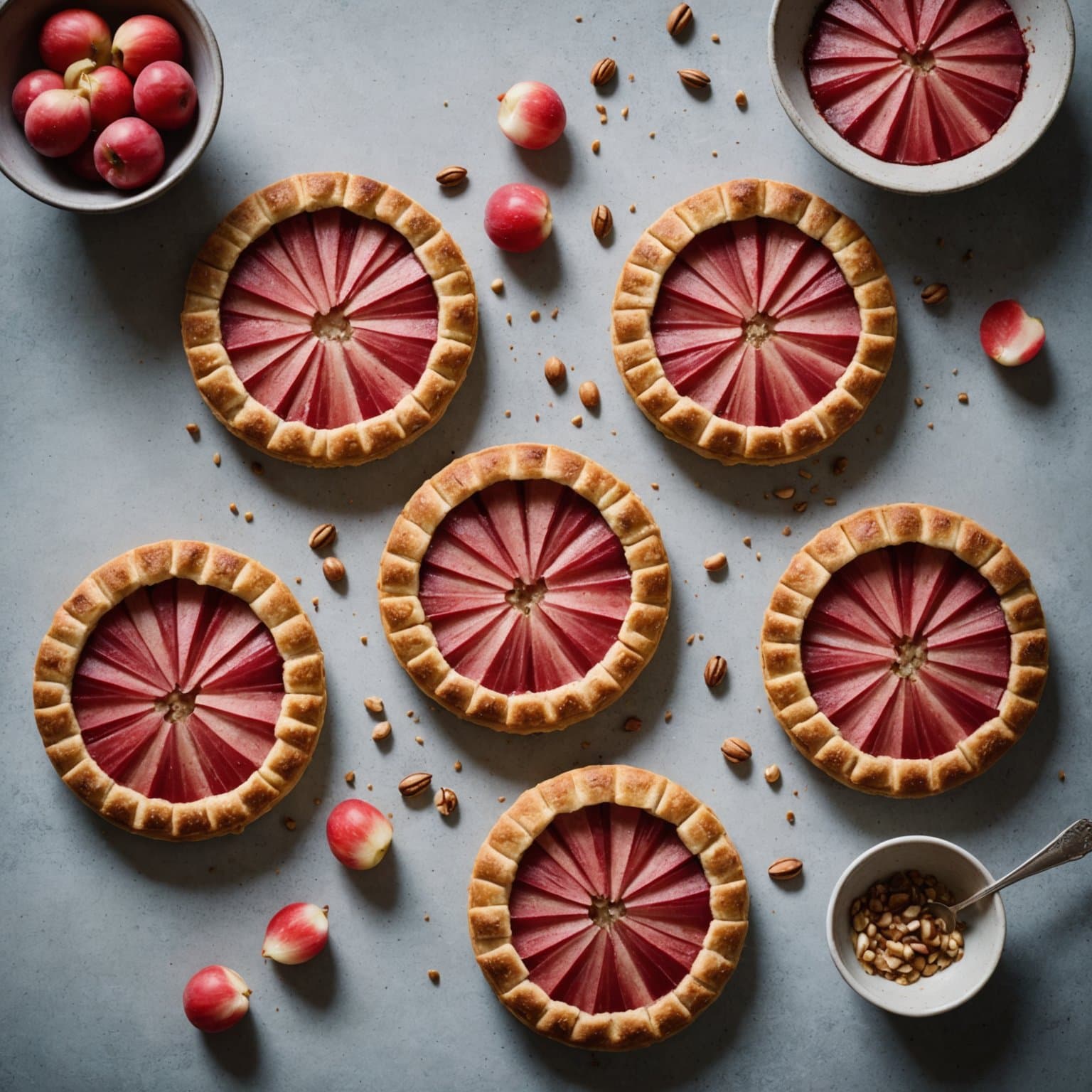 Rabarbragalette med hasselnøttfrangipane