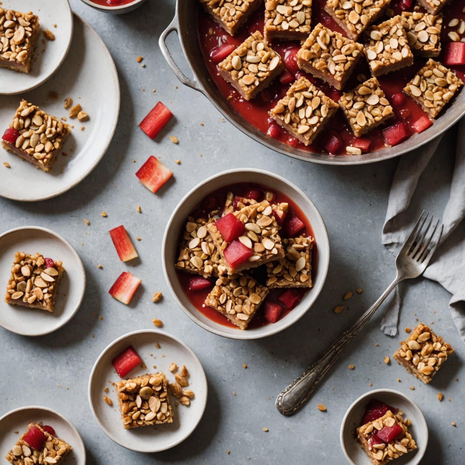 Rabarbrakrem med smør og sprøtt sukkerlag