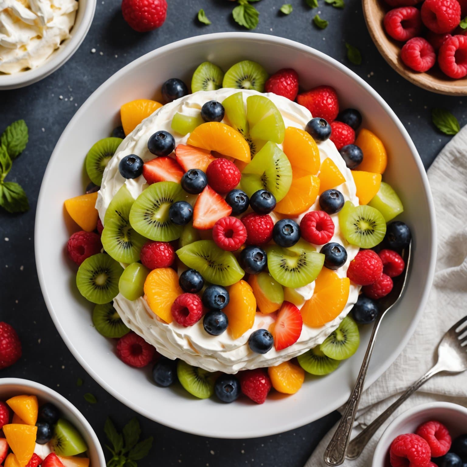 Rachels kremost- og fruktsalat