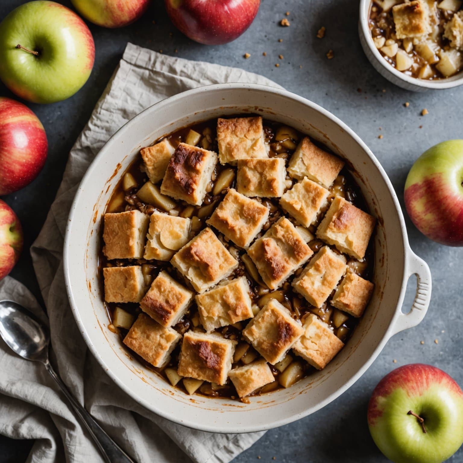 Rask eplegrøt med sprø topping