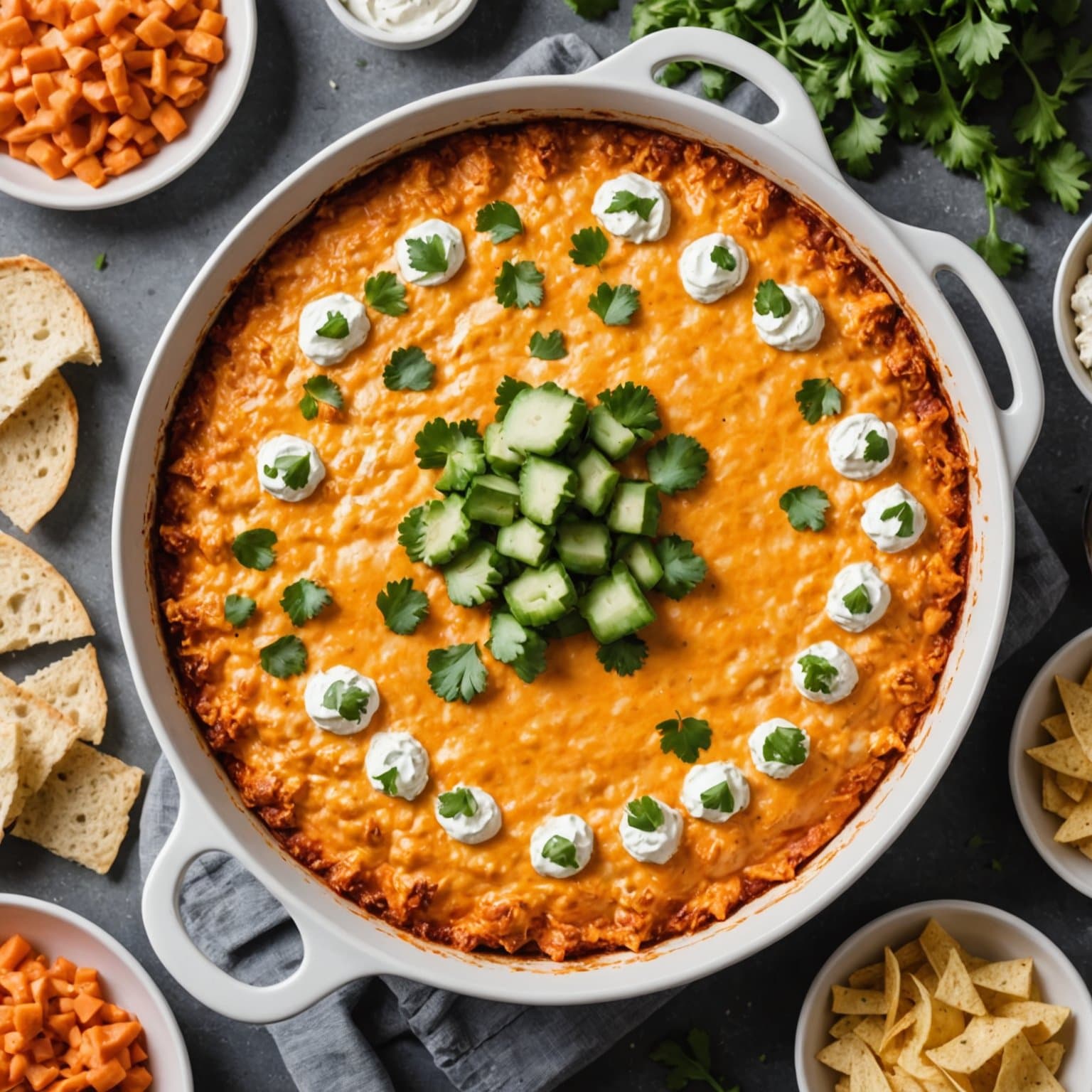 Rask og enkel ovnsbakt Buffalo kyllingdip