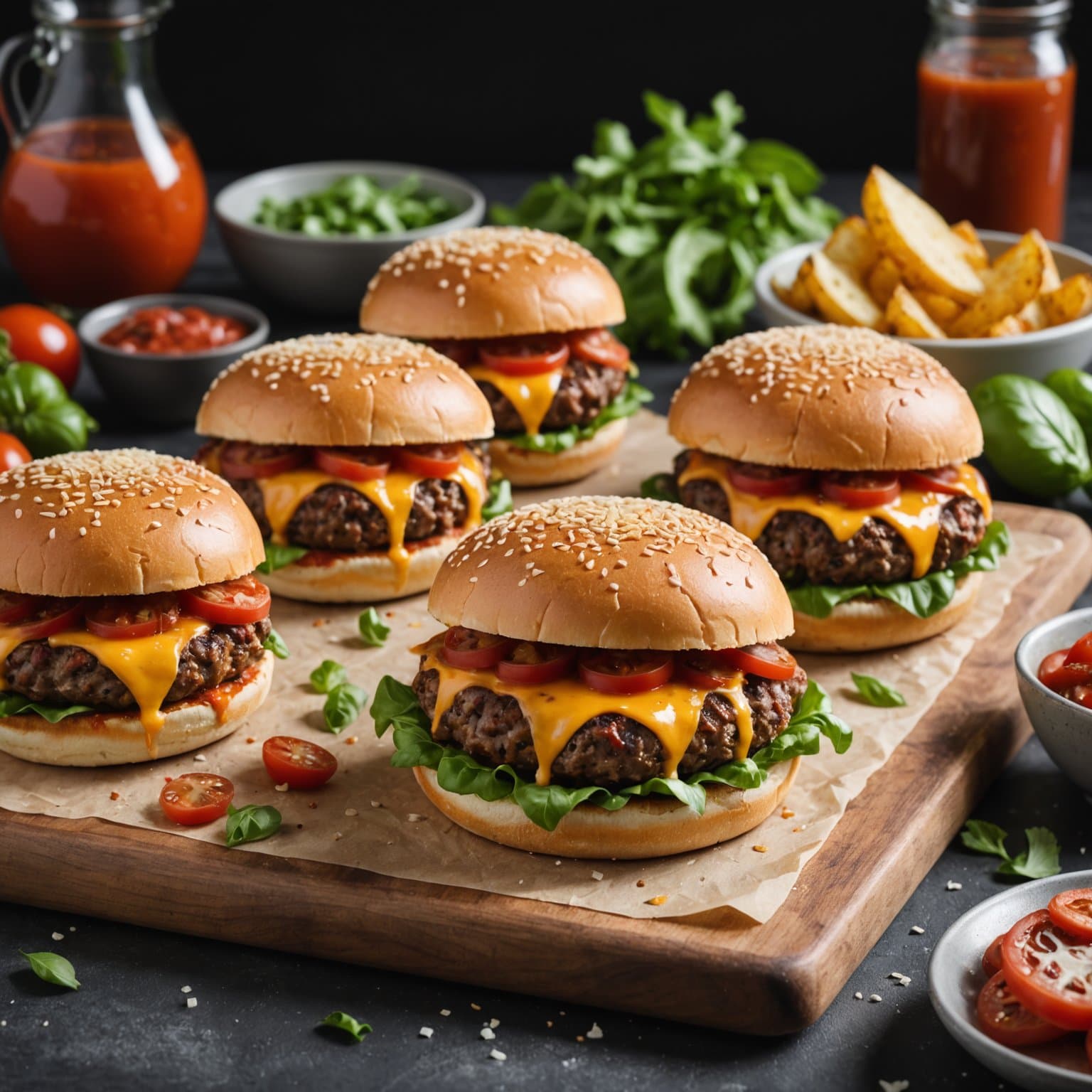 Rask og enkel pizza-burger