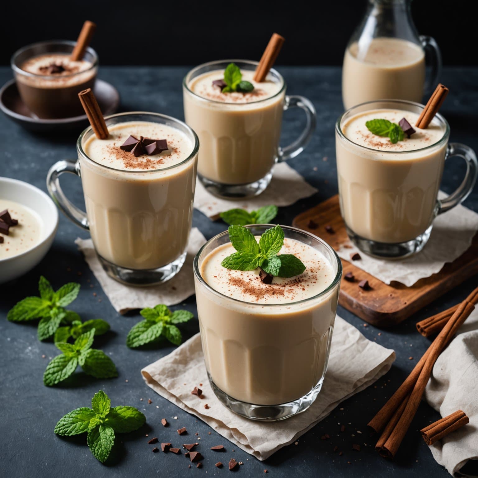 Rask og enkel sjokolade- og mynteeggdrikk