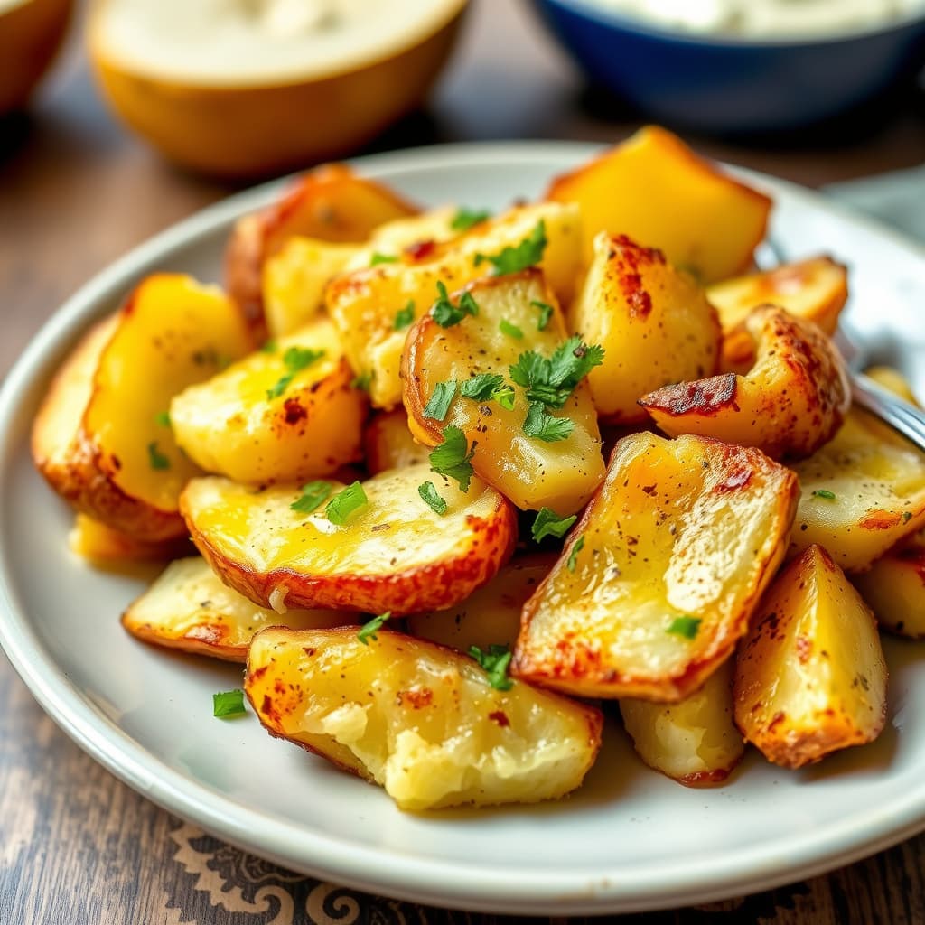 Raskt ferdigkokte knuste poteter