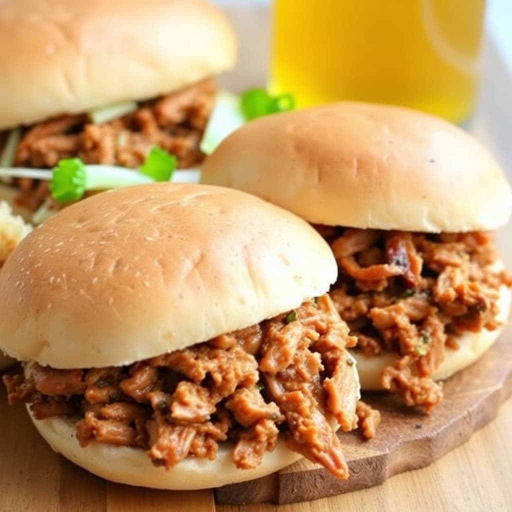 Raskt serverte pulled pork-sandwicher