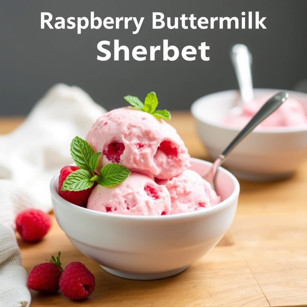 Raspberry Buttermilk-sorbet