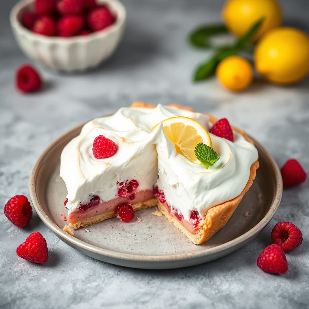Raspberry Lemon Meringue Pie