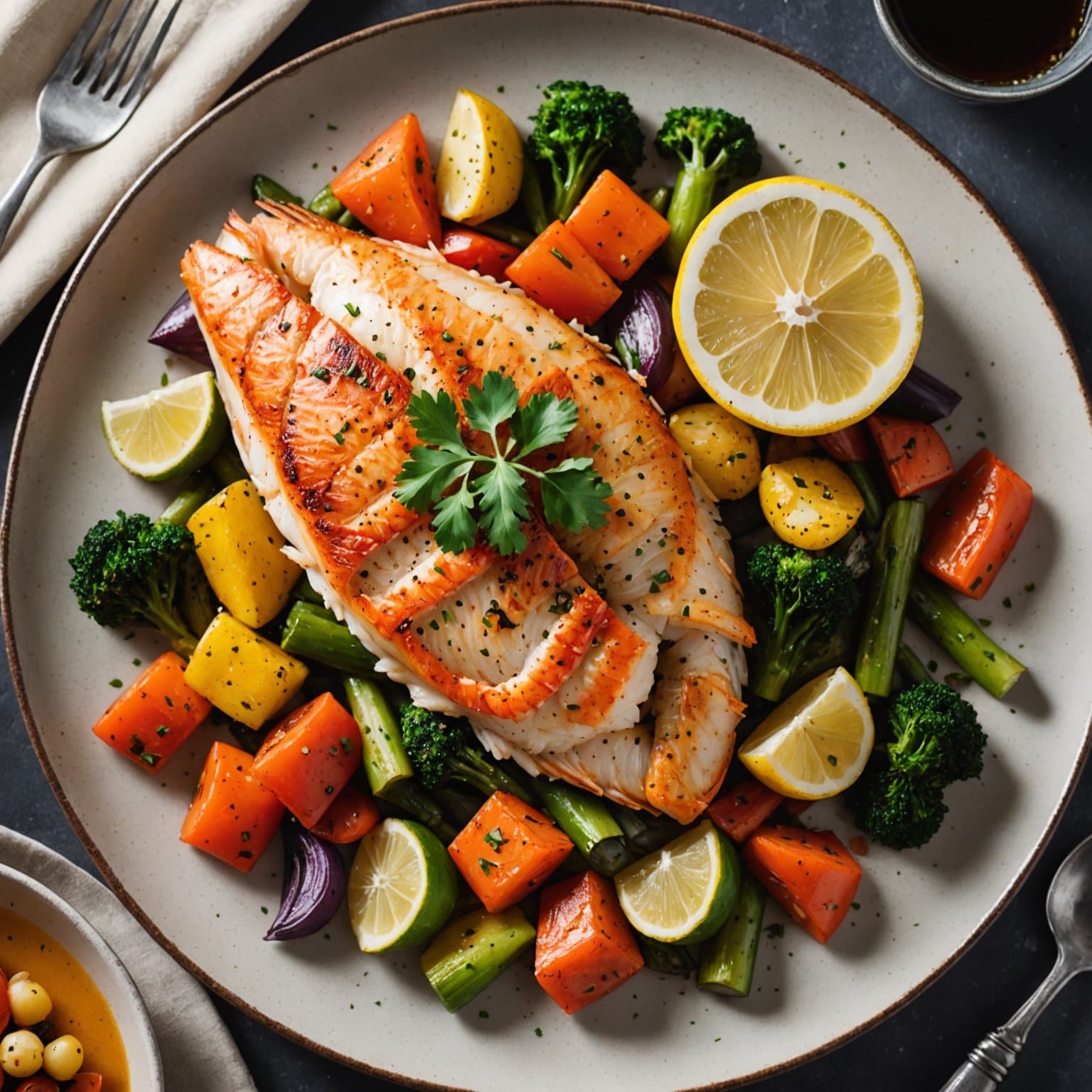 Red Lobster® ovnsbakt tilapia med grønnsaker