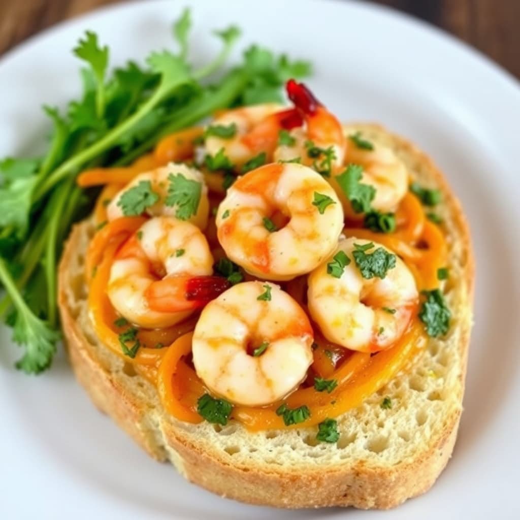 Reker i hvitløkssmør med søppelbrød