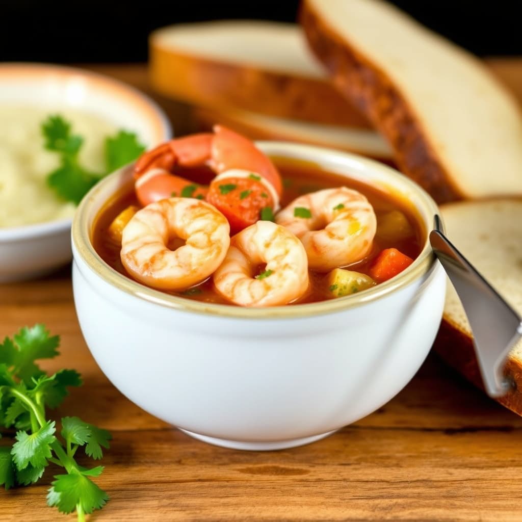 Reker og krabbegumbo