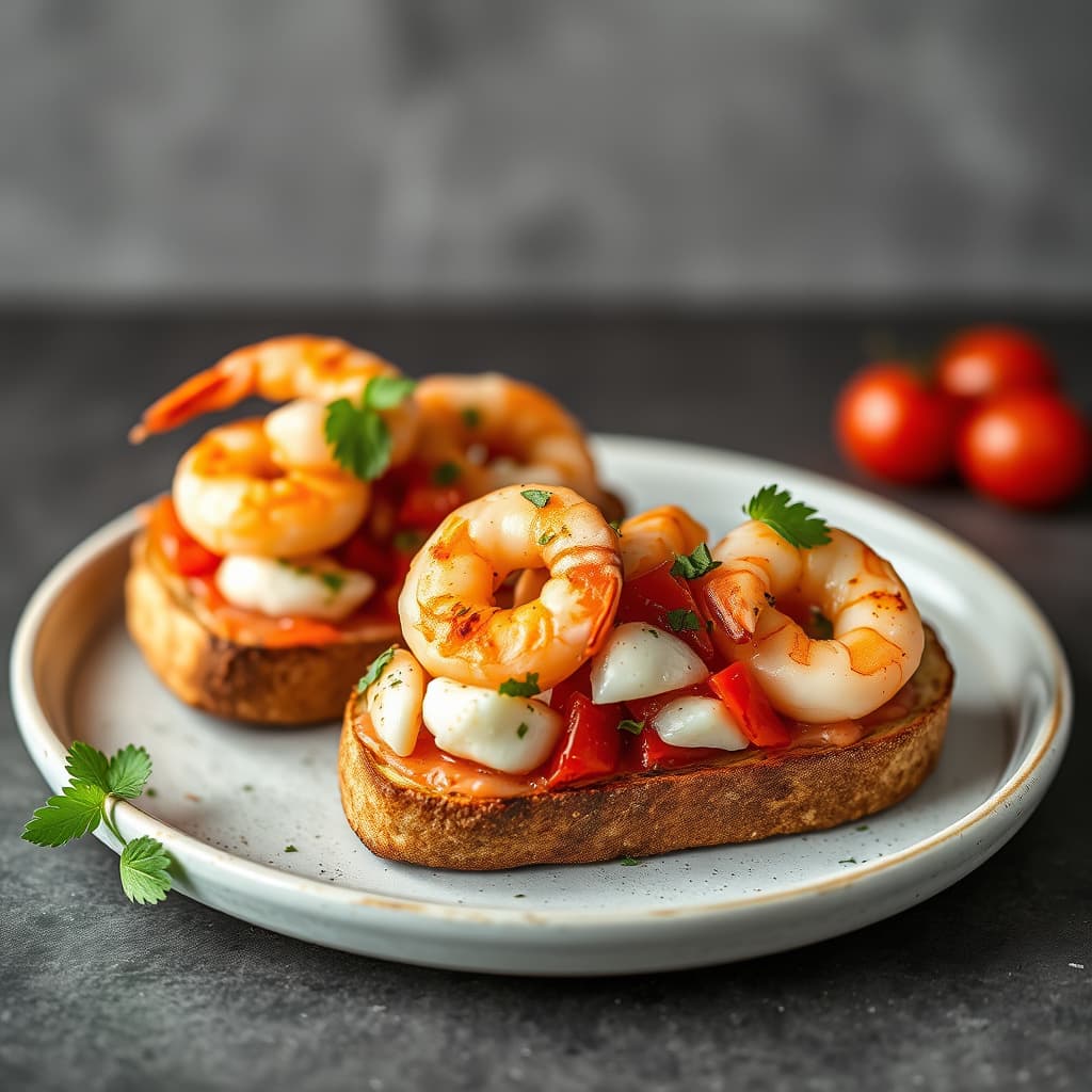 Rekerbruschetta for to