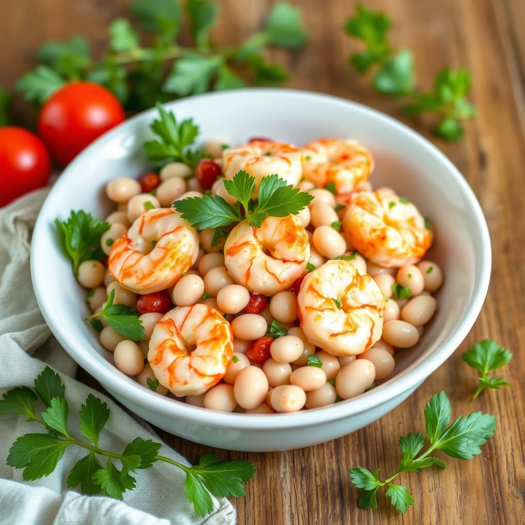 Rekesalat med hvite bønner