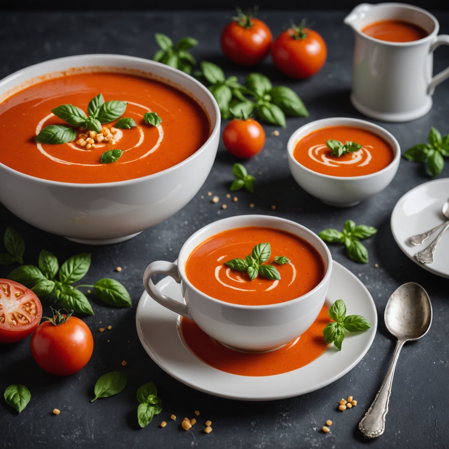 Ren tomatsuppe med krem