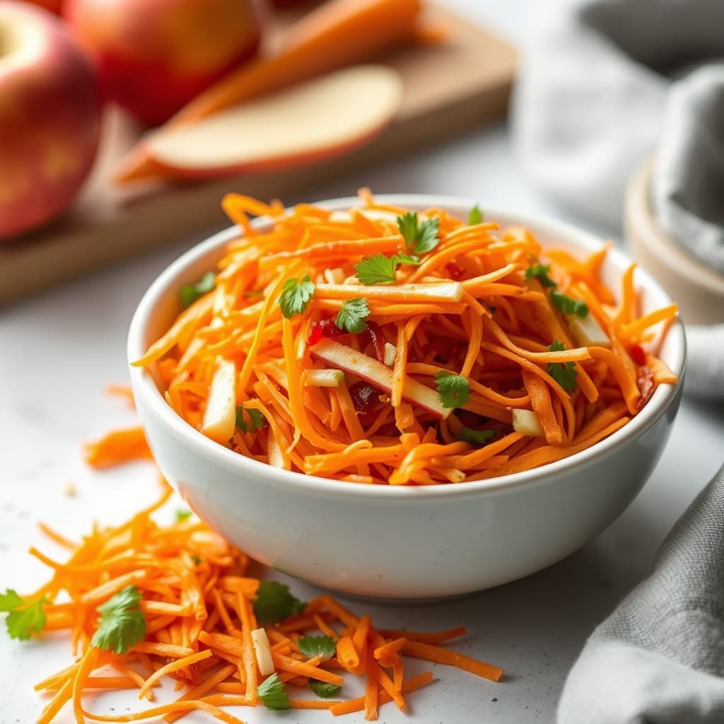 revet eple- og gulrotsalat