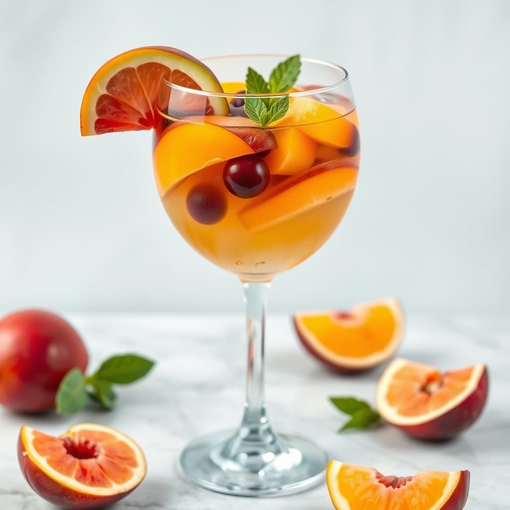 Riesling-sangria med mango og nektarin