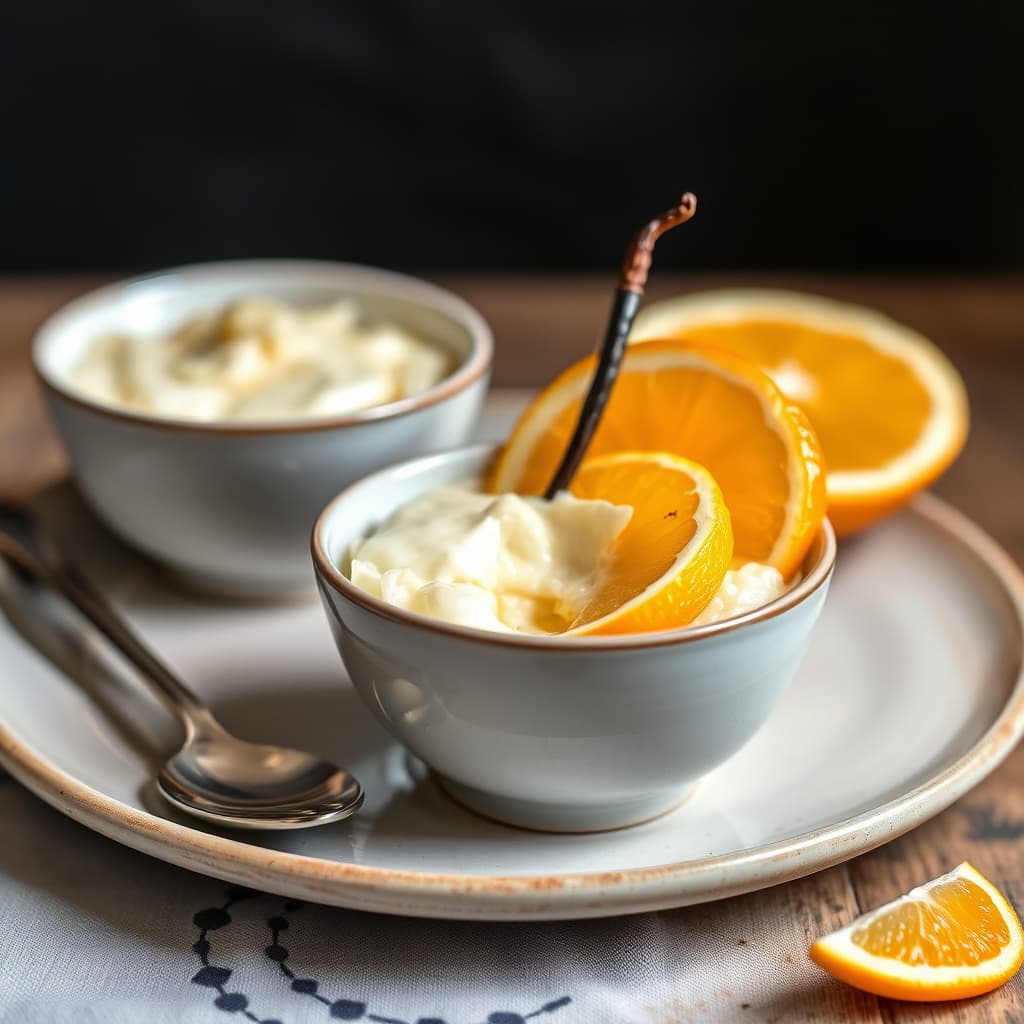 Risgrøt med vaniljestang, appelsin og rom