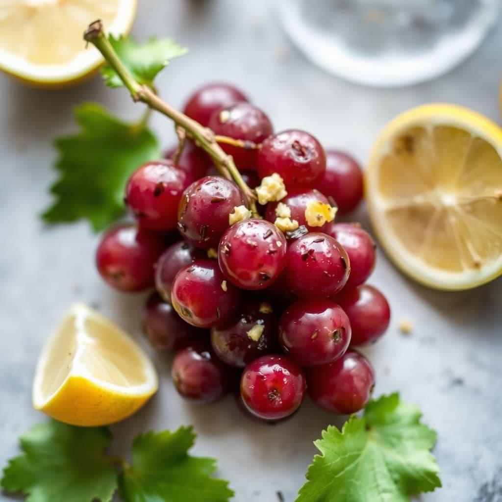 Ristede druer med ingefær og Moscato