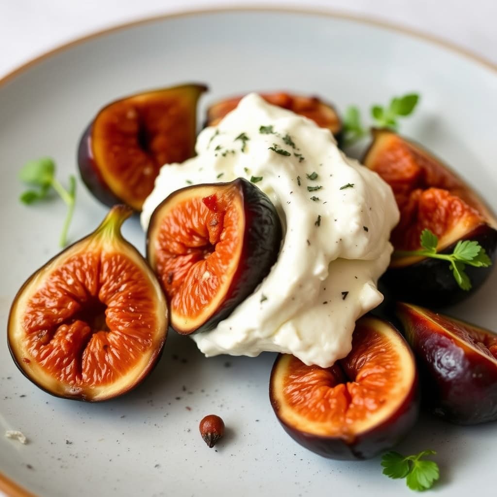 Ristede fiken med fersk ricotta