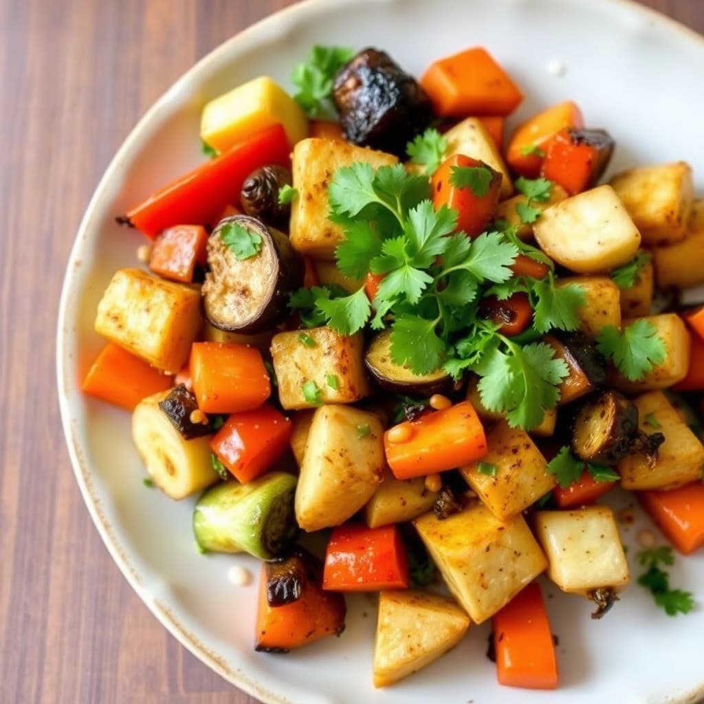 Ristede grønnsaker med thailandsk vinaigrette (Thailand)