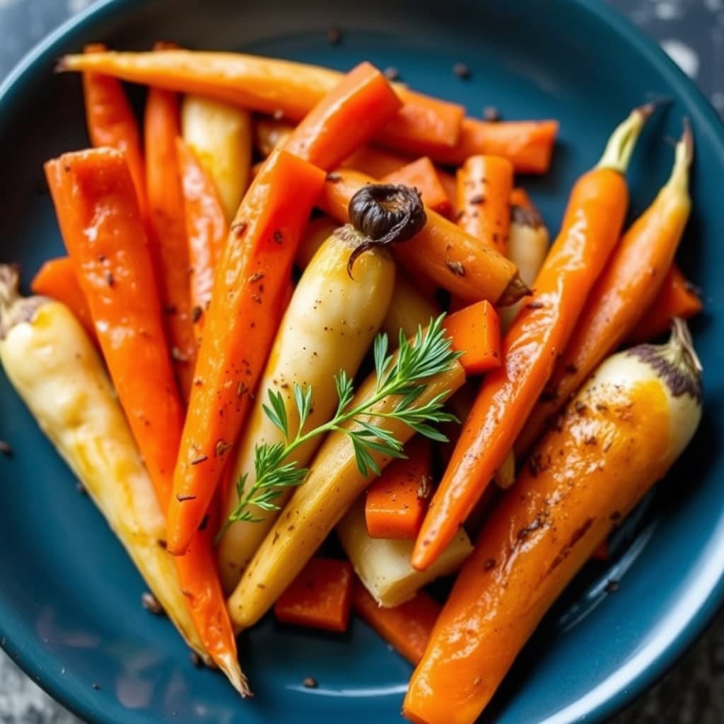 Ristede gulrøtter og pastinakker